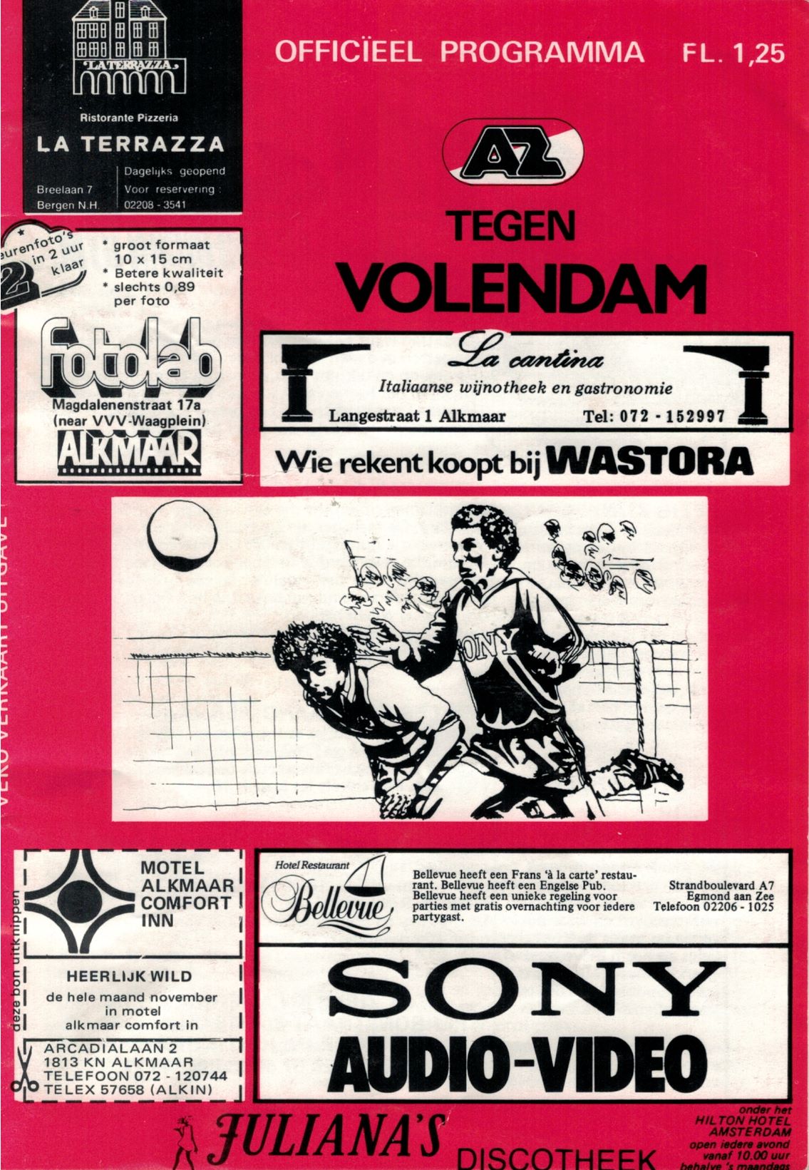 AZ Programma 13-nov-1982 volendam thuis beker
